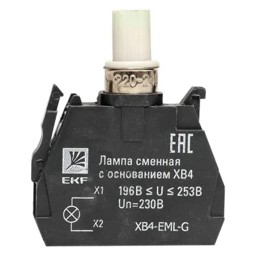 Лампа сменная с основанием XB4 зел. 230В PROxima EKF XB4-EML-G фото 2
