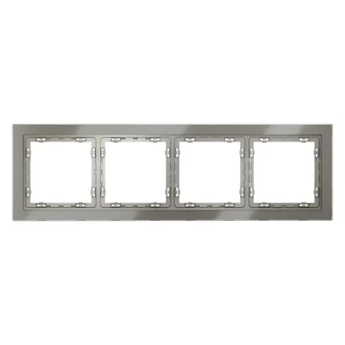 Рамка 4-м S70 стеклян. шелк Voltum VLS110404