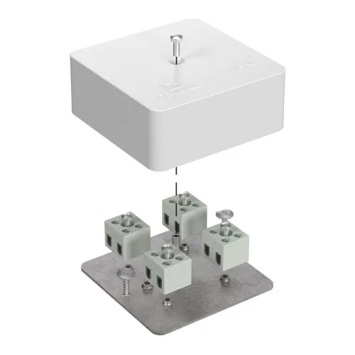 Коробка огнестойкая 75х75х30мм Е15-Е120 для кабель-канала Промрукав 40-0450-FR1.5-8