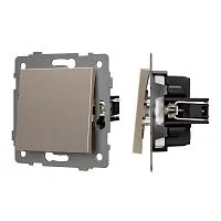 Выключатель непроходной 1-кл. SWT-MK01-PL-GD-V 10А 250В механизм Arlight 049870