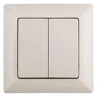 Переключатель 2-кл. СП Solo 4-107-02 10А 250В IP20 слон. кость Intro Б0053610