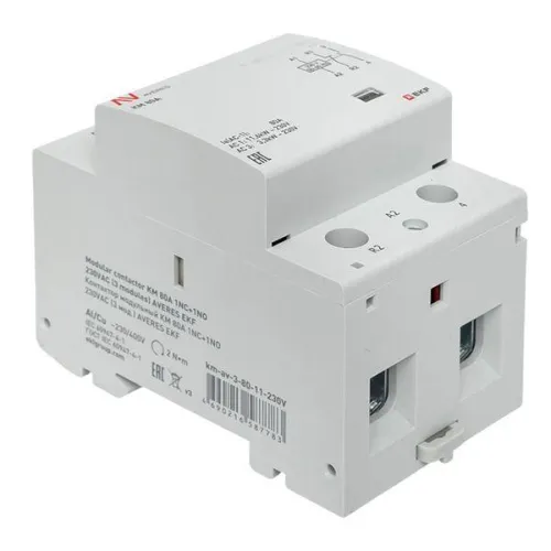 Контактор модульный КМ 80А 1NC+1NO 230В AC (3 мод.) AVERES EKF km-av-3-80-11-230V фото 9