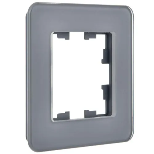 Рамка 1-м BRITE РУ-1-2-Бр стекло графит RE IEK BR-M12-G-41-K53 фото 4