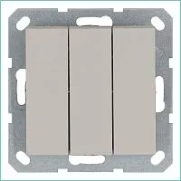 Выключатель 3-кл. 10А IP20 механизм тауп Jasmart G3031T