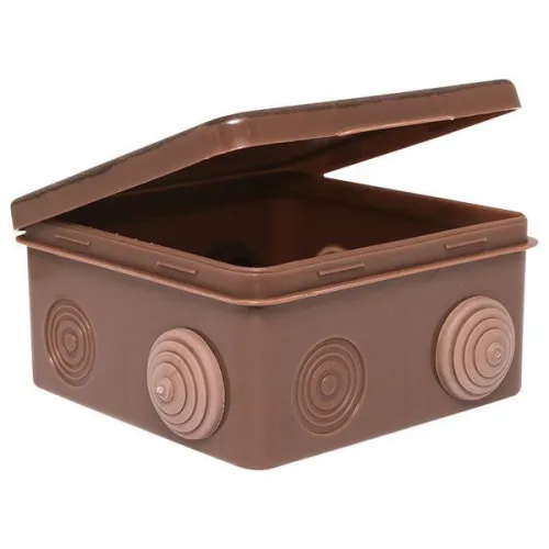 Коробка распаячная КМР-030-014 с крышкой 100х100х55 8 мембранных вводов IP54 темн. дерево PROxima EKF plc-kmr-030-014-t фото 6