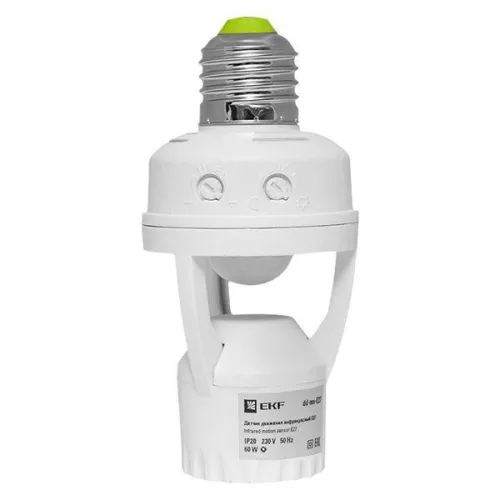 Датчик движения (ИК) E27 60Вт 360гр. до 7м IP20 PROxima EKF dd-ms-E27 фото 5