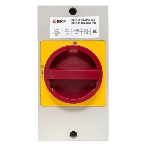 Переключатель кулачковый ПК-2-13 16А 3п "ВКЛ-ВЫКЛ" с блокировкой в боксе IP65 PROxima EKF pk-2k-13-16-a65 фото 8