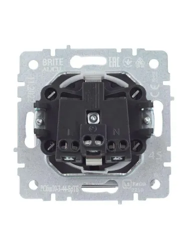 Розетка BRITE РСбш10-3-44-БрТБ 16А IP44 с заземл. защ. шторки с крышкой механизм бронза IEK BR-R16-16-44-K45 фото 3