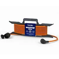 Удлинитель-шнур на рамке 1х20м с заземл. 6А IP44 3х0.75 с защ. крышкой TOKOV ELECTRIC TKE-SR20-075-Z