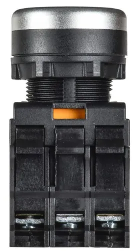 Кнопка d22мм 1НО+1НЗ MASTER с подсветкой и фиксацией син. IEK MI-BT60-11TD-3-11-K07 фото 2