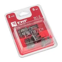 Клемма строительно-монтажная СМК 221-412 2-проводная 0.2-4кв.мм (блист.5шт) PROxima EKF plc-smk-221-412b