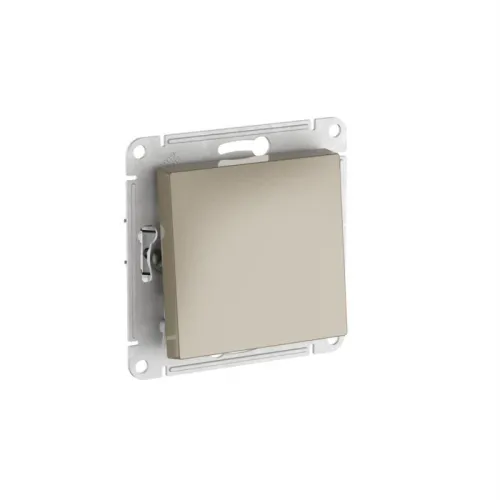 Выключатель AtlasDesign (сх. 1) 10AX с самовозвратом быстрозажим. клем. механизм шампань SE ATN000515S