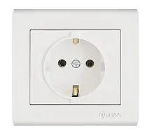 Розетка Manolya с заземл. бел. Makel 41001028