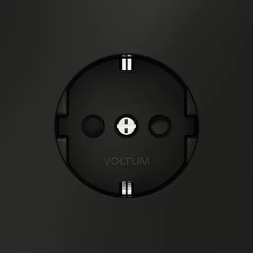 Розетка 1-м СП S70 16А с заземл. защ. шторки механизм черн. матов. Voltum VLS040208 фото 4