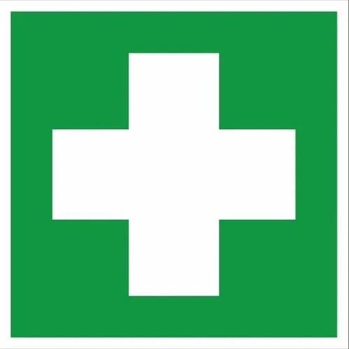 Знак медицинского и санитарного назначения EC 01 "Аптечка первой медицинской помощи" 150х150мм пластик EKF pn-ec-01