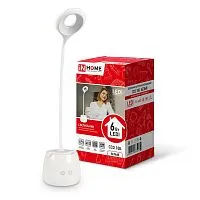 Светильник светодиодный настольный ССО 10Б 6Вт 6500К 480лм аккум. сенсор-диммер с органайзером USB-кабель бел. IN HOME 4690612036595