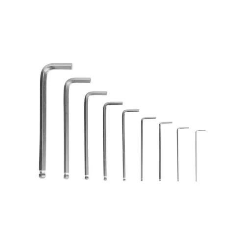 Набор ключей имбусовых HEX 1.5-10мм CrV 9шт удлиненные с шаром Kranz KR-12-5211 фото 10