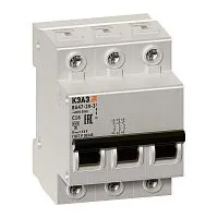 Выключатель автоматический модульный 3п C 16А 4.5кА ВА47-29-3C16-УХЛ3 КЭАЗ 141613