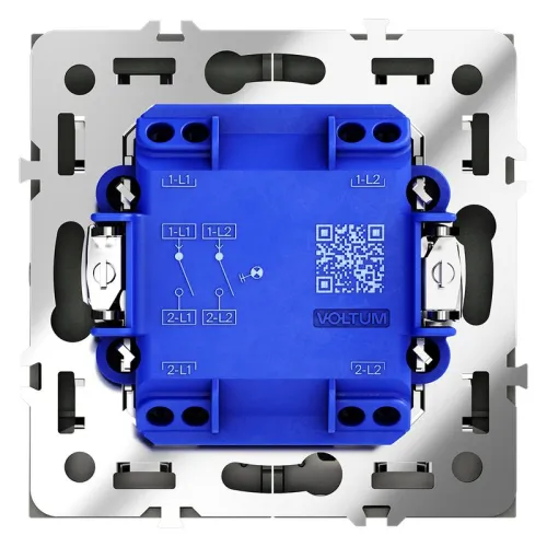 Выключатель 2-кл. СП S70 10А с подсветкой механизм титан Voltum VLS020206 фото 5