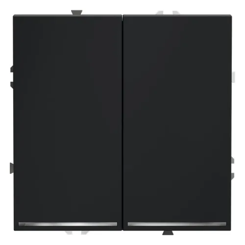 Переключатель проходной 2-кл. СП S70 10А с подсветкой механизм графит Voltum VLS020407