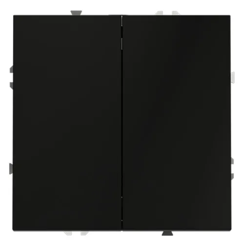 Переключатель проходной 2-кл. СП S70 10А механизм черн. матов. Voltum VLS020308