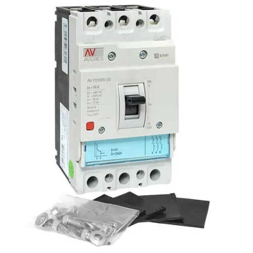 Выключатель автоматический 50А 80кА AV POWER-1/3 TR AVERES EKF mccb-13-50H-TR-av фото 2