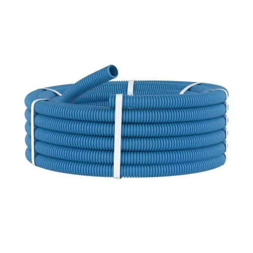Труба гофрированная ППЛ гибкая легкая d32мм без протяжки син. (уп.25м) DKC 10932 фото 2