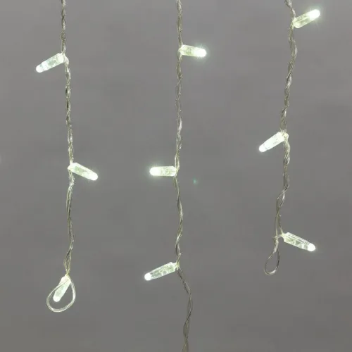 Гирлянда светодиодная "Айсикл" (бахрома) 4.8х0.6м 176LED бел. 230В IP65 эффект мерцания провод ПВХ прозр. нужен шнур 303-500-1 Neon-Night 255-185 фото 3