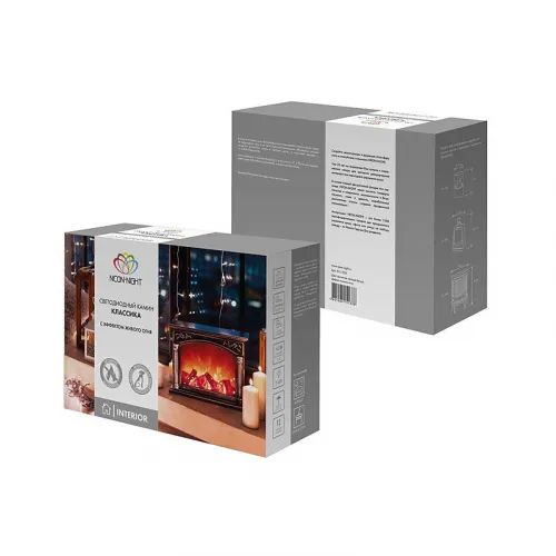 Камин светодиодный "Классика" 33х12х24см эффект живого огня USB и элементы питания 3хC (не в компл.) Neon-Night 511-030 фото 9
