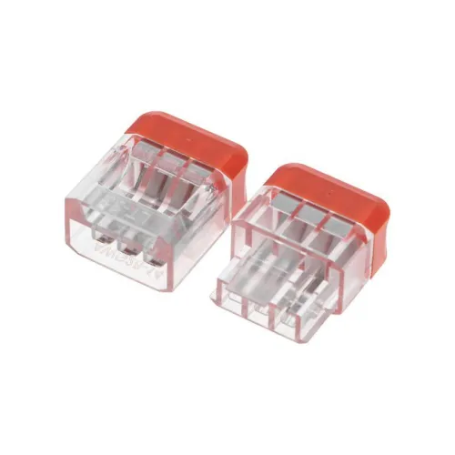 Экспресс-Клемма СМК 2273-203R проходная разъемная 3 полюса 0.5-2.5кв.мм (уп.50шт) Rexant 07-5242 фото 3