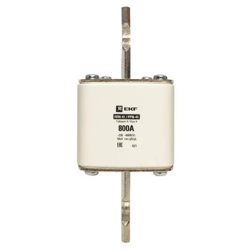 Вставка плавкая ППН-41 1250/800А габарит 4 PROxima EKF fus-41/1250/800 фото 7