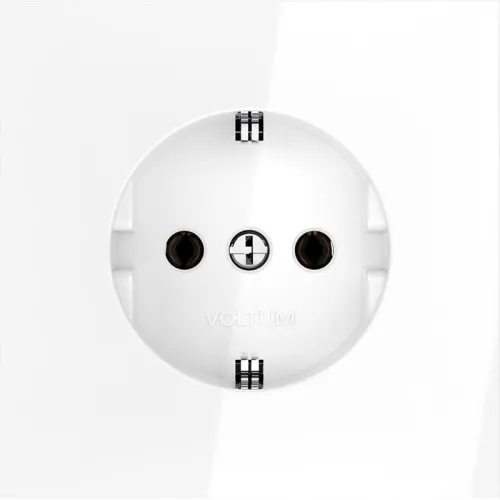 Розетка 1-м СП S70 16А с заземл. механизм бел. глянцевый Voltum VLS040101 фото 4