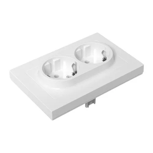 Розетка 2-м СП Эпика 16А с заземл. без защ. шторок с рамкой механизм бел. EKF UP1-SOW-210 фото 6