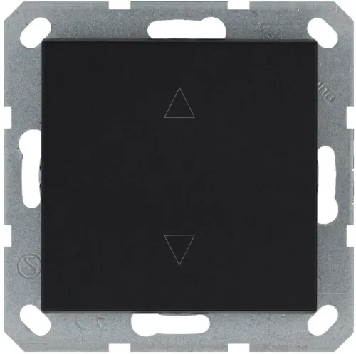 Выключатель для жалюзи 1-кл. 10А IP20 механизм черн. матовый soft touch Jasmart G3018PB