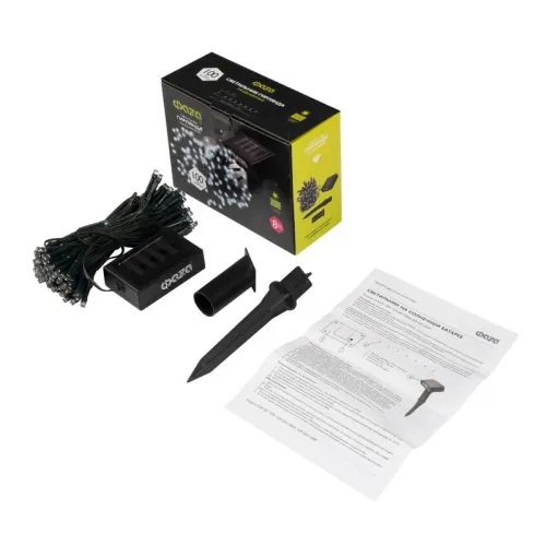 Светильник светодиодный садовый SLR-G01-100W гирлянда 100 бел. LED на солнечн. батарее ФАZА 5027305 фото 5