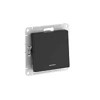 Выключатель 1-кл. AtlasDesign (сх. 1а) 10AX с подсветкой быстрозажим. клем. механизм карбон SE ATN001013S