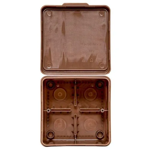 Коробка распаячная КМР-030-034 пылевлагозащ. 100х100х55 без мембранных вводов темн. дерево EKF plc-kmr-030-034-t фото 7