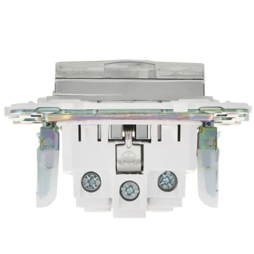 Розетка 1-м SKANDY 16А IP44 с заземл. защ. шторки с крышкой SK-R11N никель IEK SK-R16-16-44-K50 фото 4