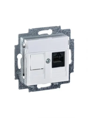 Розетка информационная Levit RJ45 кат. 5e и заглушка бел. ABB 2CHH295117A6003 фото 4