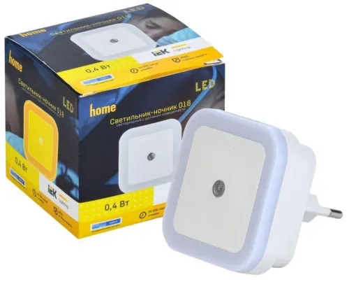 Светильник-ночник 018 квадрат датчик освещения 220В IEK LDNN8-018-SQ-P-00-S-K01 фото 2