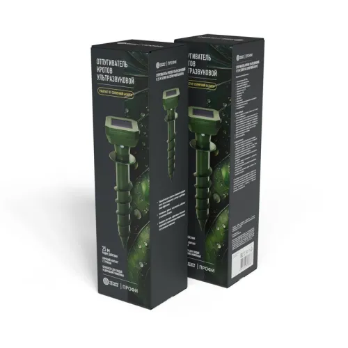 Отпугиватель кротов ультразвуковой R=25м SCREW на солнечн. батарее ЧЕТЫРЕ СЕЗОНА 71-0157-F фото 3