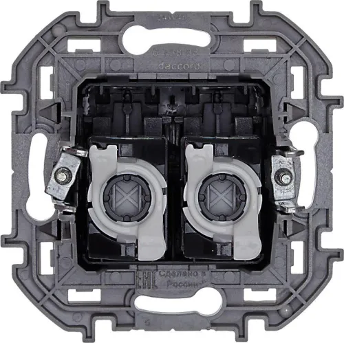 Розетка компьютерная 2-м Inspiria RJ45 кат.5E UTP антрацит Leg 673838 фото 2