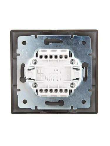 Выключатель 3-кл. 1п СП Mira 10А IP20 со вставкой черн. бархат LEZARD 701-4242-109 фото 4