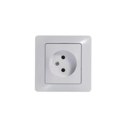 Розетка 1-м СП Glossa 16А IP20 без заземл. механизм бел. SE GSL000141 фото 7