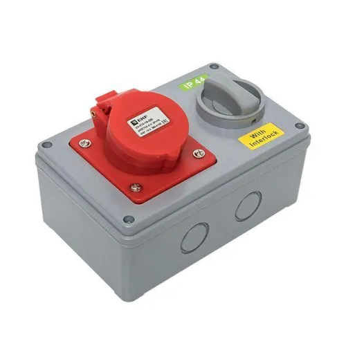 Розетка 1414 3Р+РЕ 16А 380В IP44 с блокировкой и выкл. EKF ps-1414-16-380 фото 2