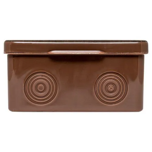 Коробка распаячная КМР-030-034 пылевлагозащ. 100х100х55 без мембранных вводов темн. дерево EKF plc-kmr-030-034-t фото 3