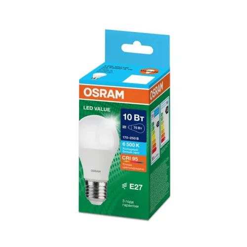 Лампа светодиодная LED G4 Value LVCLA75 10W/965 CRI95 10Вт 6500К 1000лм грушевидная матов. E27 170-250В OSRAM 4058075578913 фото 6