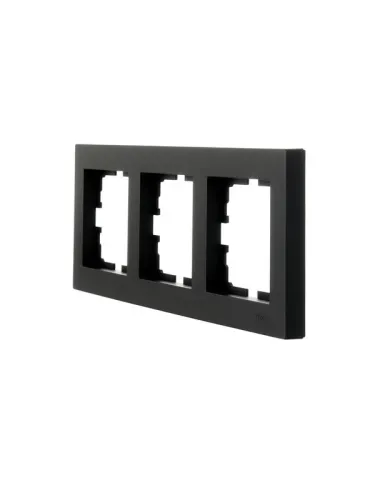 Рамка 3-местн. горизонт. VESNA черн. бархат LEZARD 742-4200-148 фото 3