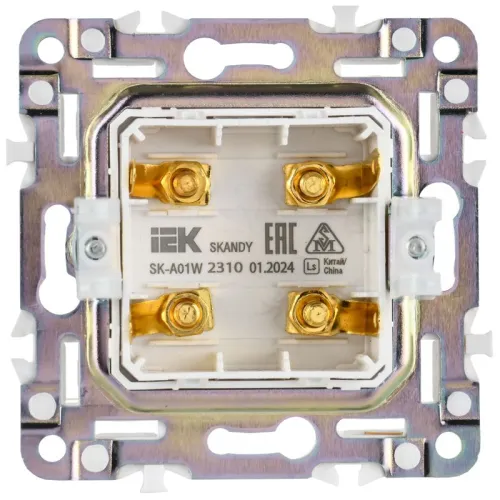 Аудиорозетка 4-м SKANDY SK-A01W арктич. бел. IEK SK-S40-K01 фото 5