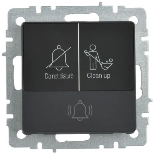 Кнопка звонка BRITE 10А ВС10-1-9-БрГ для отелей с индик. механизм графит IEK BR-V14-2-10-K53 фото 2